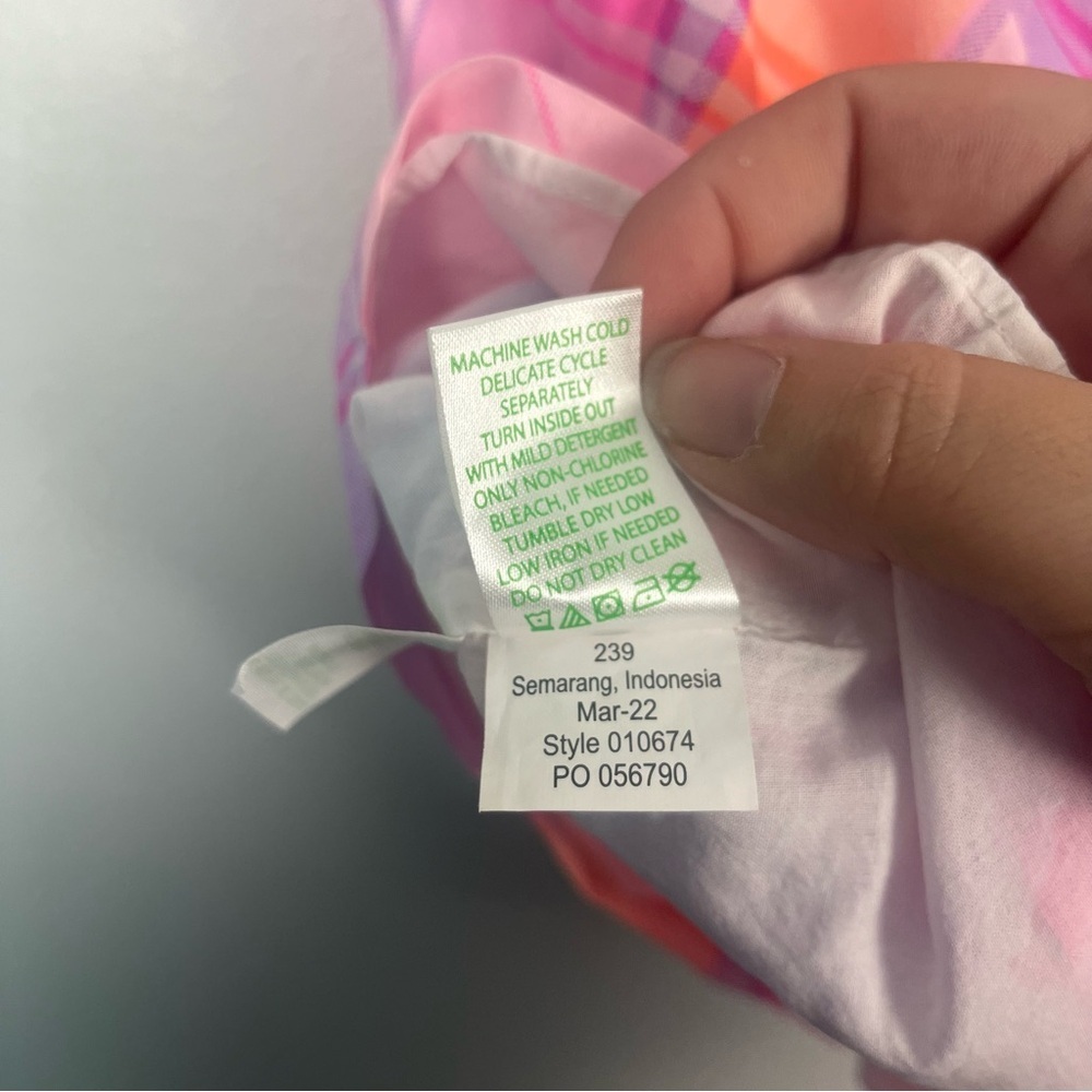 Lilly Pulitzer Reyna Top Pink Isle Madras Plaid Ruffle Tank Size small READ - Picture 4 of 7